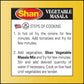 Shan Vegetable Masala Recipe And Seasoning Mix 3.52 Oz (100G) - Spice Powder For Spicy Vegetable Curry - Suitable For Vegetarian