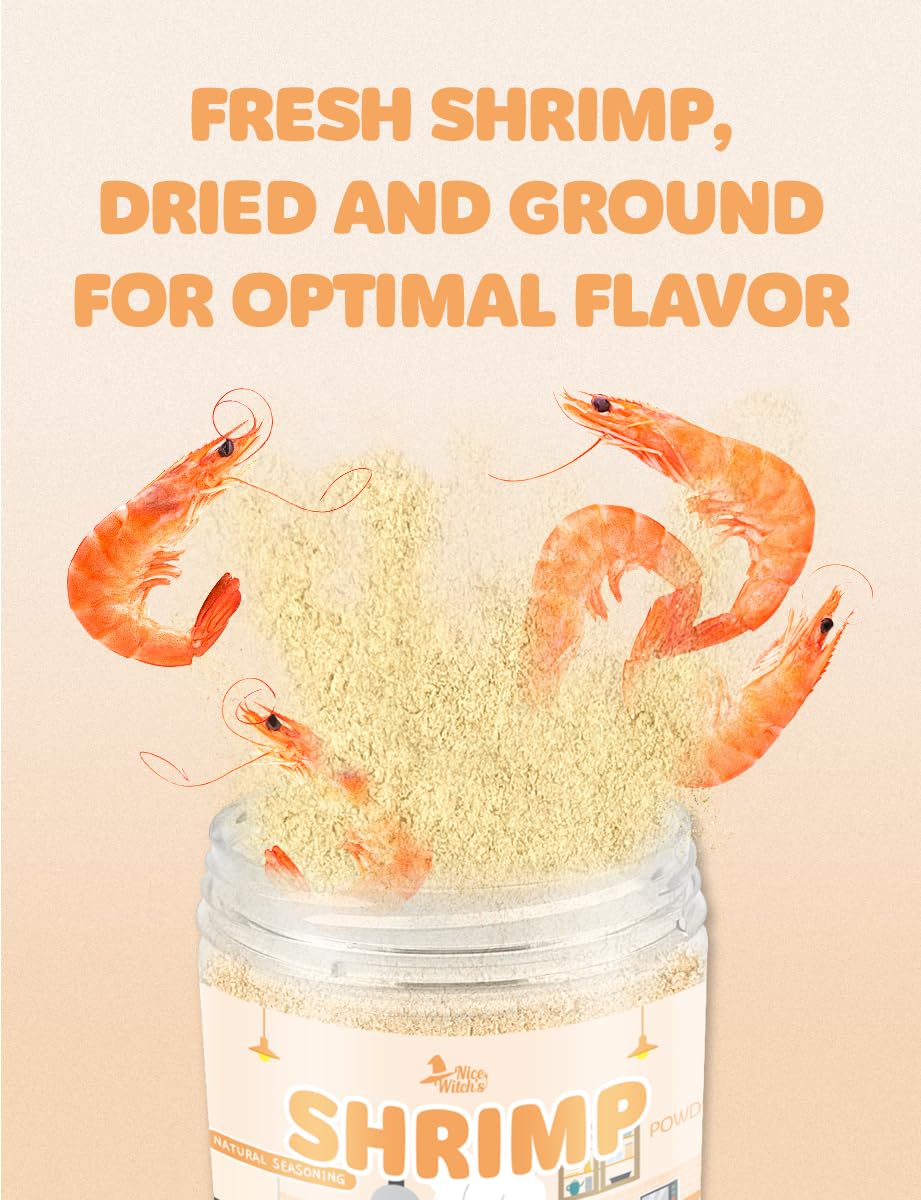 Nice Witch'S Korean 100% Pure Natural Seasoning 8Oz / 227G - Shrimp Powder, Msg Free, Authentic Thai & Southeast Asian Flavor, P