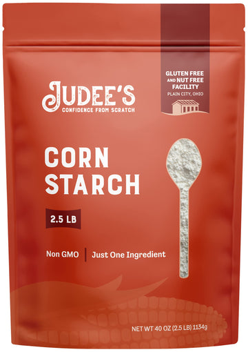 Judees Corn Starch 2.5 lb - 100% Non-GMO and Just One Ingredient - Gluten-Free and Nut-Free - Great Thickener for Sauces, Soups,