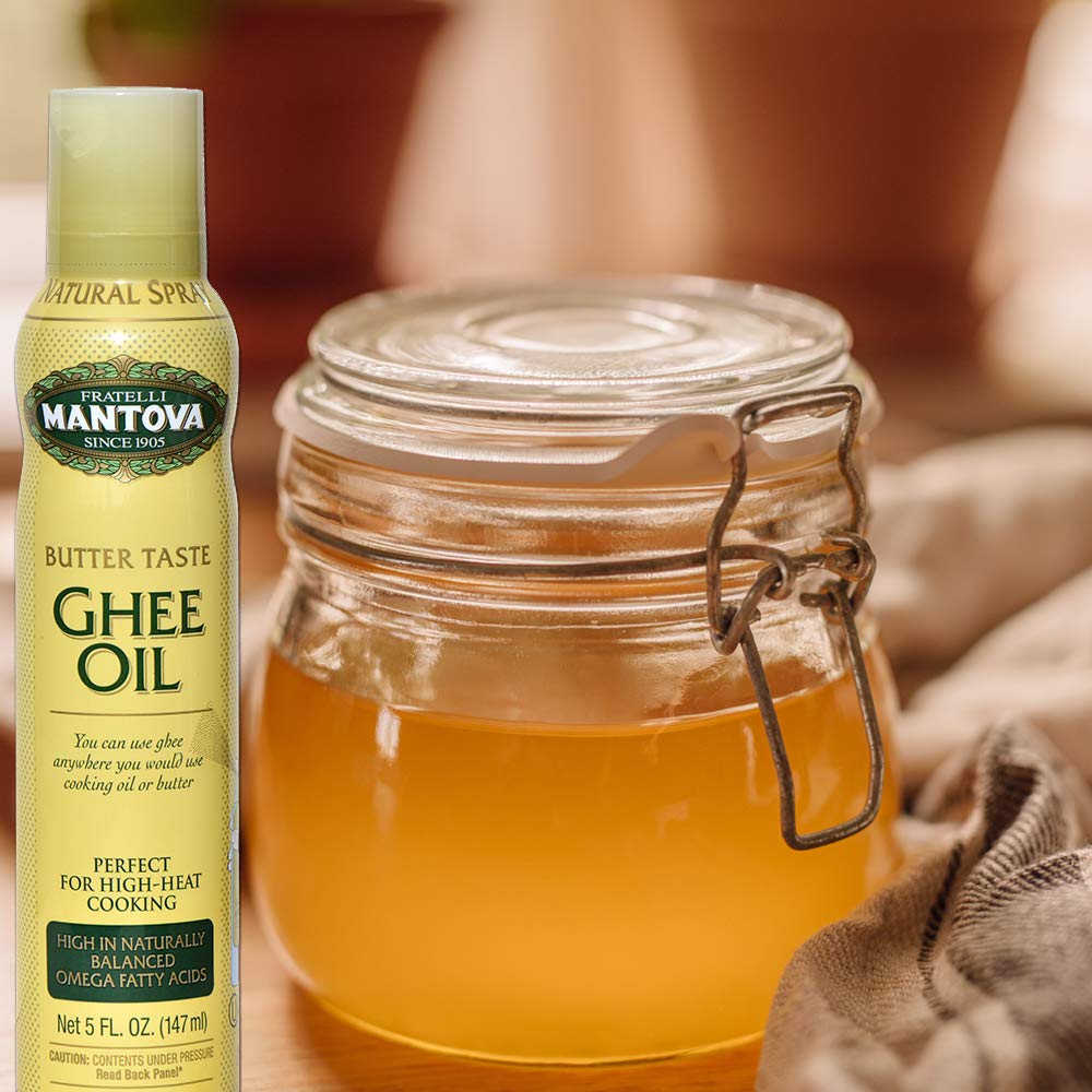 Mantova Spray High in naturally balanced omega fatty acids, with olive oil and avocado oil, 5 Fl Oz, ghee butter
