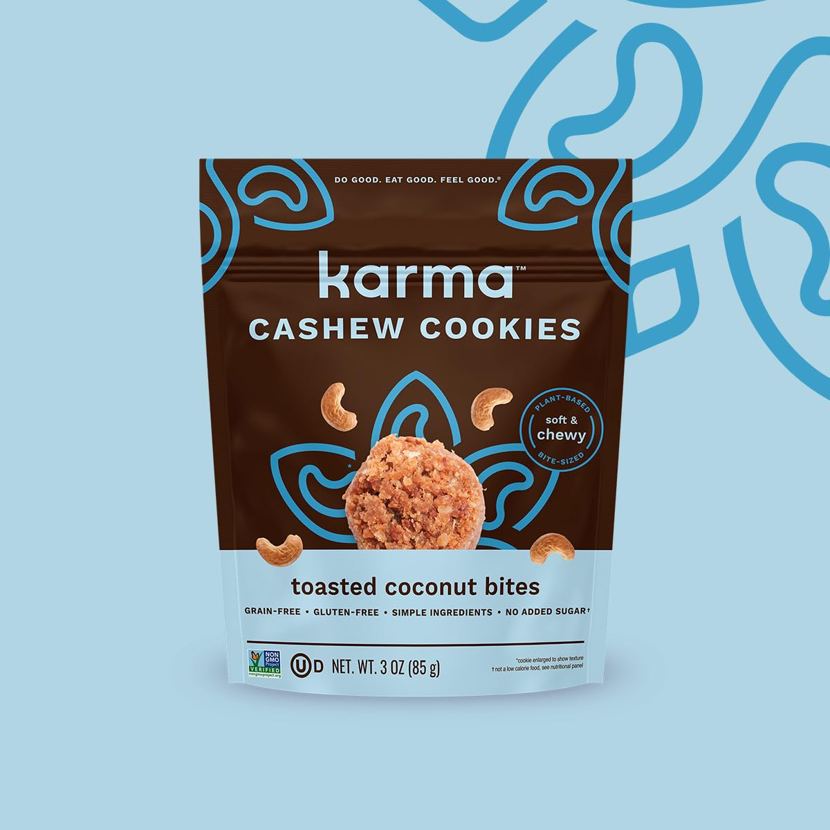 Toasted Coconut Cashew Cookie Bites By Karma Nuts, Naturally Sweetened, Gluten-Free, Soft & Chewy Bite-Sized Cookies, Limited In
