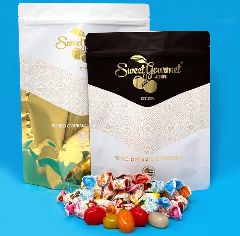 SweetGourmet Hard Candy Assorted Fruit Filled Bon Bon | 5 Pound Bag