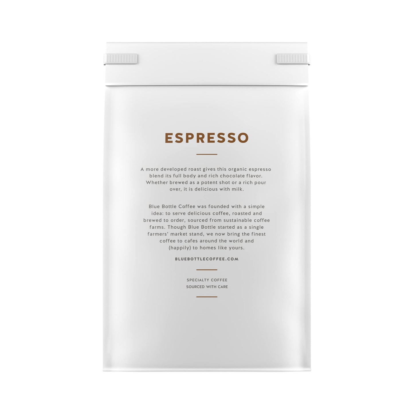 Blue Bottle Coffee Whole Bean Espresso Dark Roast 12 oz Bag Brown