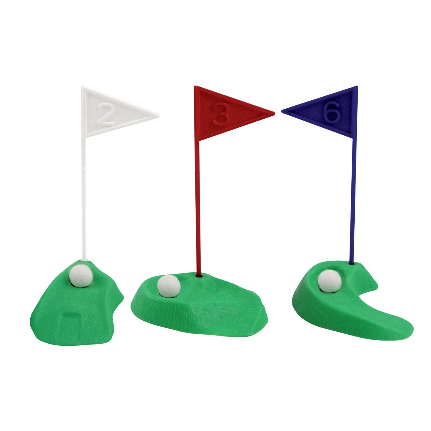 PME golf DecorationsPlastic Figures, 13-Pieces, greenRedBlueWhiteBlack