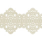 FUNSHOWCASE Edible Cake Lace Applique Set, Art Nouveau Style, Ivory White, 14-inch, 10-piece, Model 1321