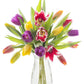 KaBloom Flowers -Valentine's Day Collection - 20 Assorted Tulips with vase, Gift for Birthday, Sympathy, Anniversary, Get Well, 