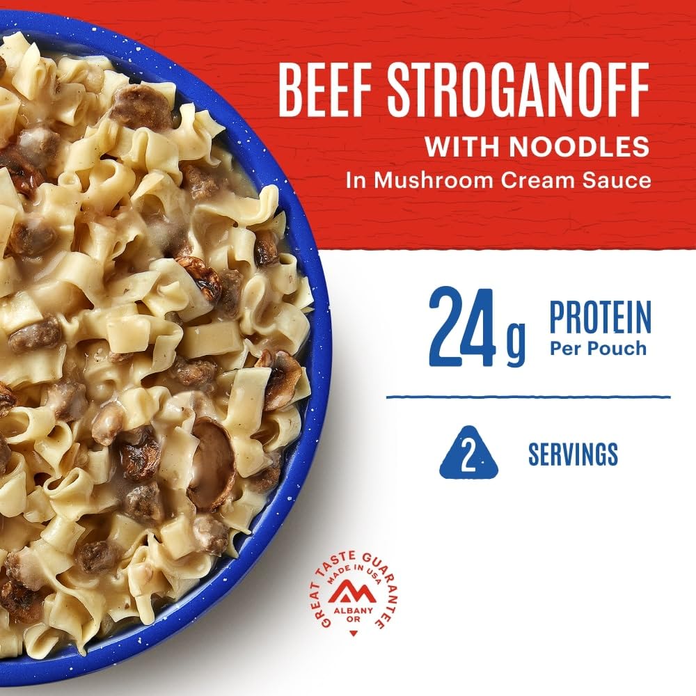 Mountain House Beef Stroganoff With Noodles | Freeze Dried Backpacking & Camping Food | 6-Pack
