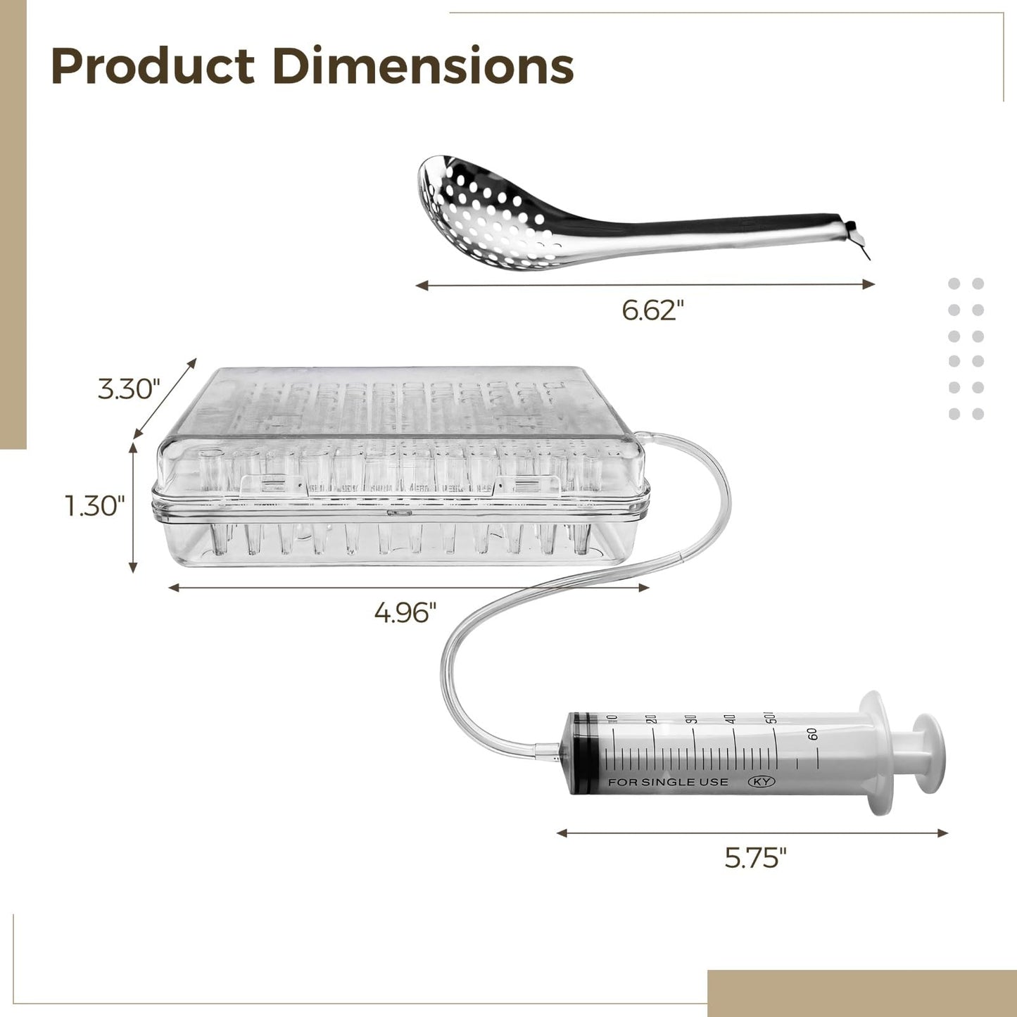 Molecular Gastronomy Kit, Spherical Caviar Maker Box Kit, Includes Caviar Box, Tube, Syringe, And Caviar Spoon, 96 Molecular Gas