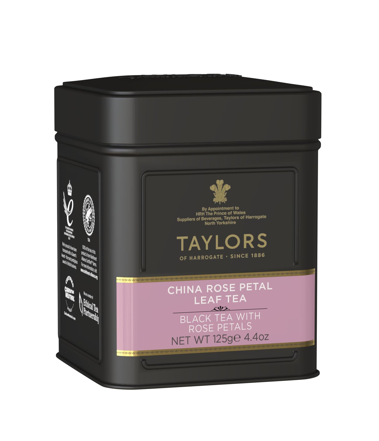 Taylors Of Harrogate China Rose Petal Loose Leaf, 4.41 Ounce Tin