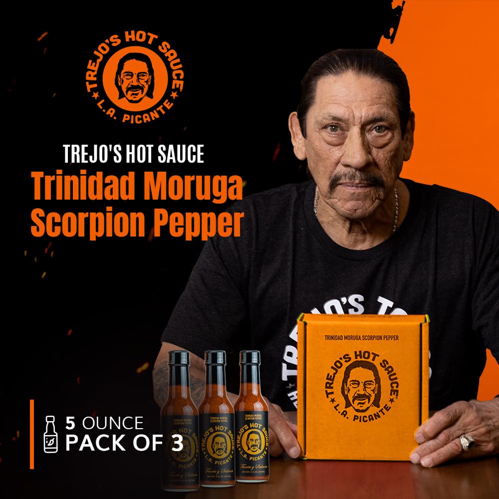 Trejo'S Hot Sauce Trinidad Moruga Scorpion Pepper - All-Natural, Gluten-Free, And Non-Gmo Scorpion Hot Sauce - Authentic Flavor