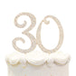 Hatcher lee 30th Birthday Cake Topper - Bling Crystal Gold Decoration, Model HCL-016