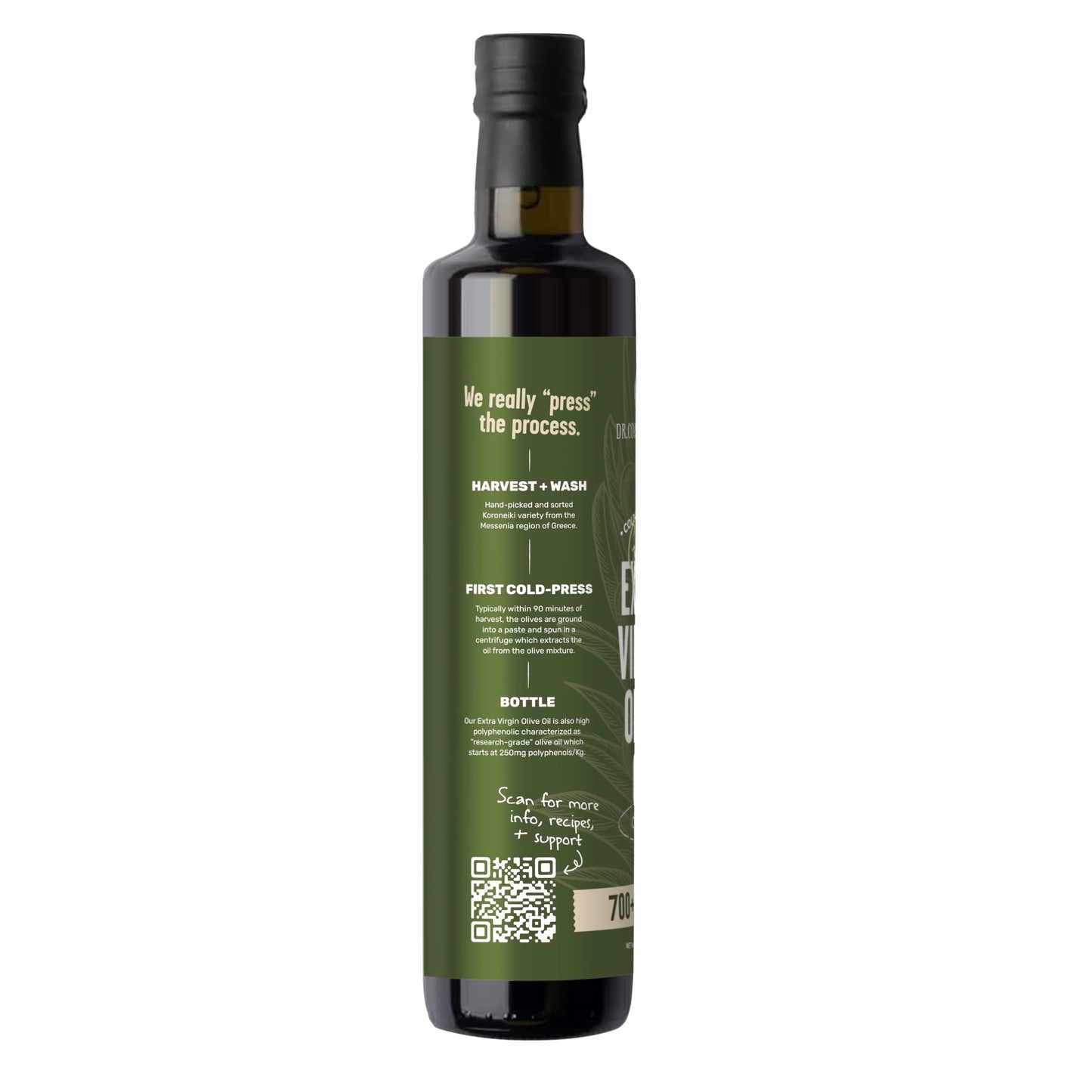 Dr. Cowans Garden 700+ Polyphenol Certified Organic Greek Extra Virgin Olive Oil - Single Estate Extra Virgin Olive Oil With Hig