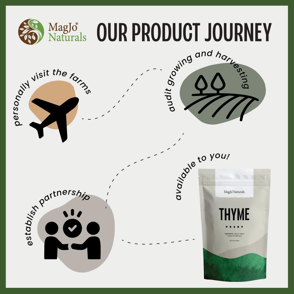 MagJo Thyme Leaf Loose Leaf Bulk 1 Pound Bag - 16 Ounce (Pack of 1)