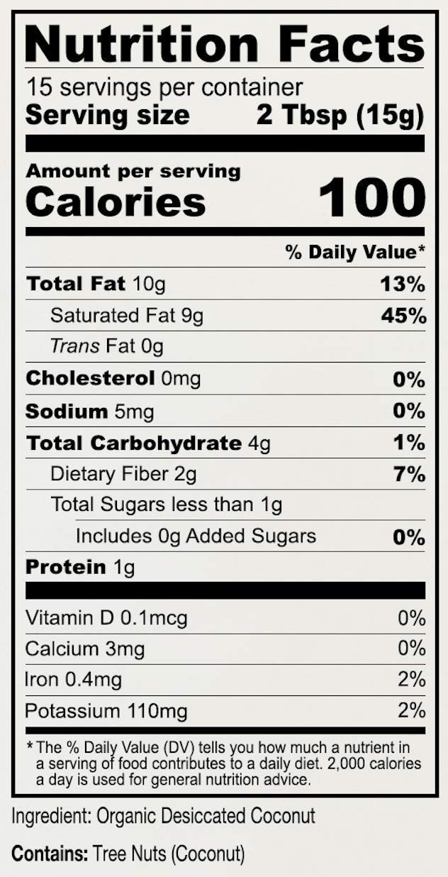 Anthony'S Organic Shredded Coconut, 8 Oz, Unsweetened, Gluten Free, Non Gmo, Vegan, Keto Friendly