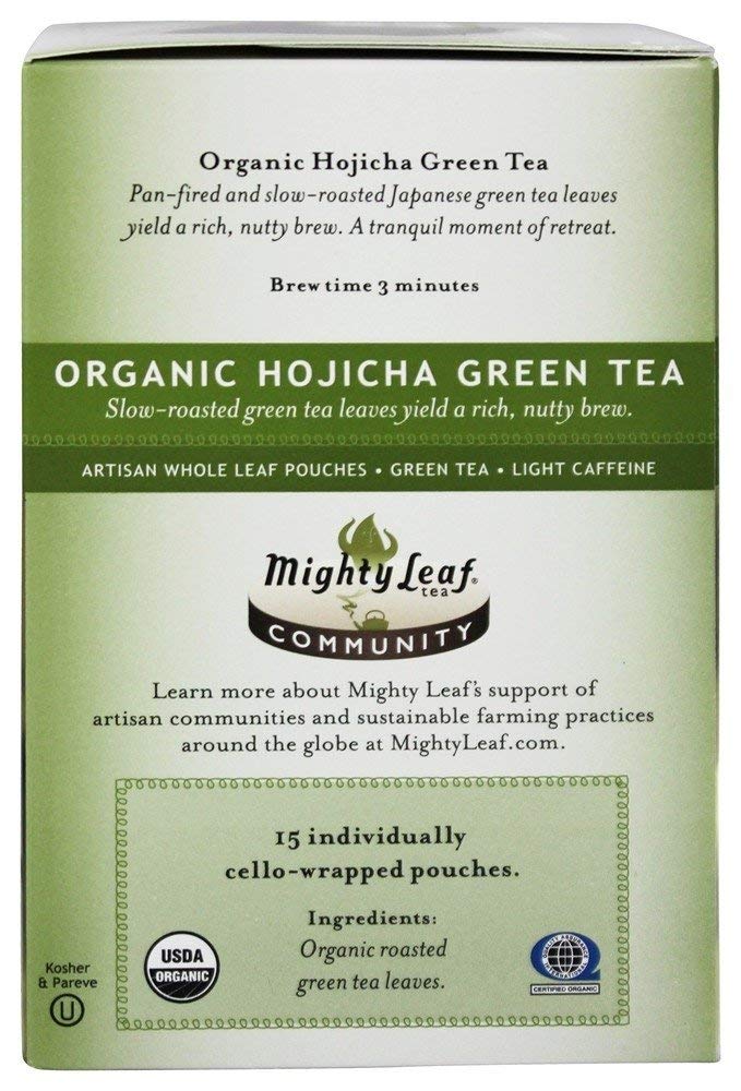 Mighty Leaf Green Tea, Organic Hojicha, 15 Pouches