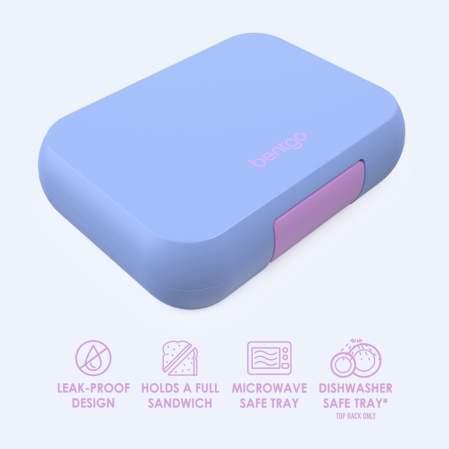 Bentgoa Pop - Leak-Proof Bento-Style Lunch Box With Removable Divider For 3-4 Compartments - Perfect For Kids 8 And Teens, Micro