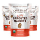 Lark Ellen Farm Unsalted Walnuts, Raw Sprouted Healthy Snack, Keto, Certified Usda Organic, Gluten-Free, Vegan, Individual Whole Nuts (10 Oz, 3 Pack)