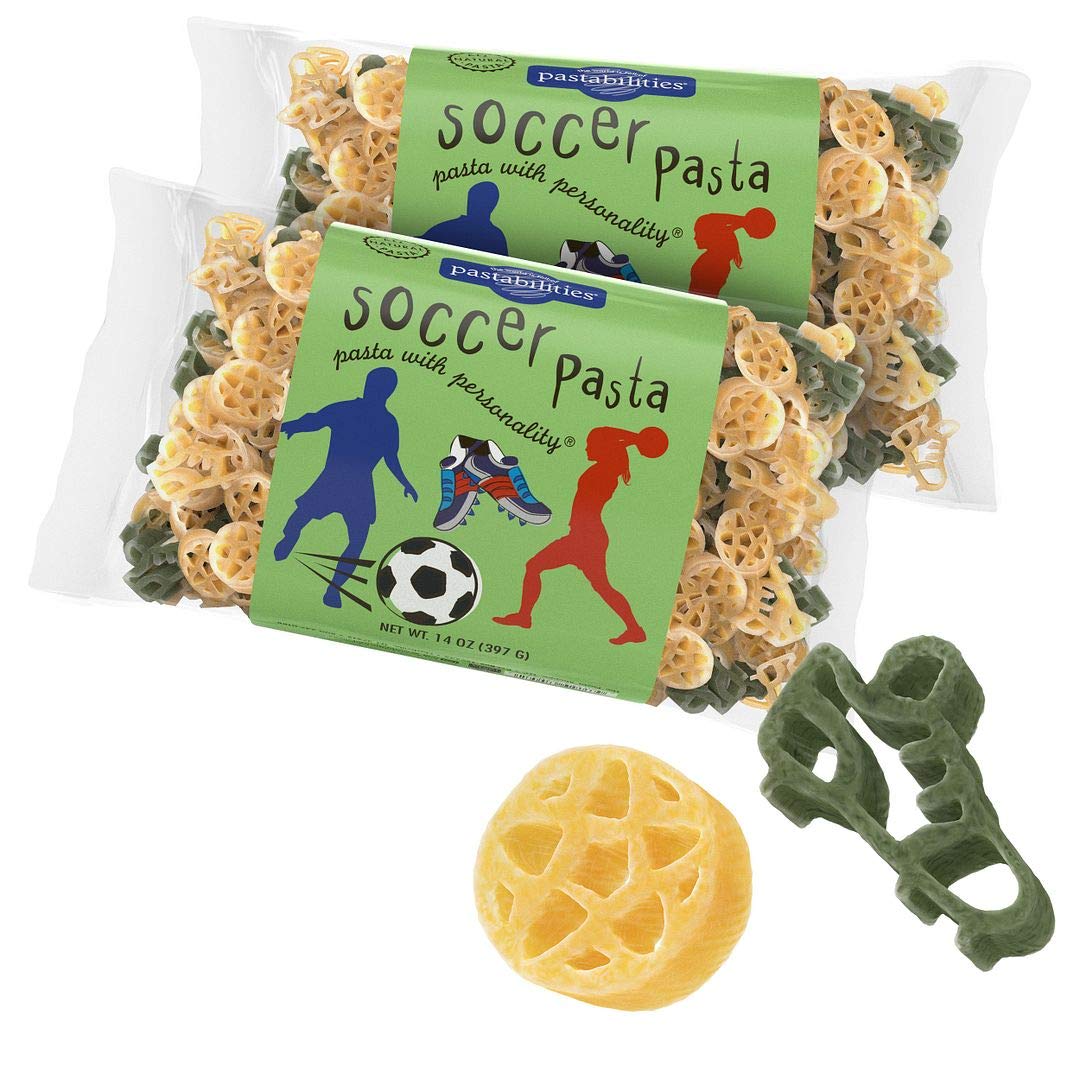 Pastabilities Fun Shaped Pasta for Kids - Soccer Shaped - Ball and Soccer Cleat Sport Theme, Non-GMO Natural Wheat Pasta, All-Na