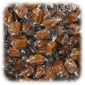 Avenuesweets - Handcrafted Individually Wrapped Soft Caramels - 1 Lb Box (Pecan)