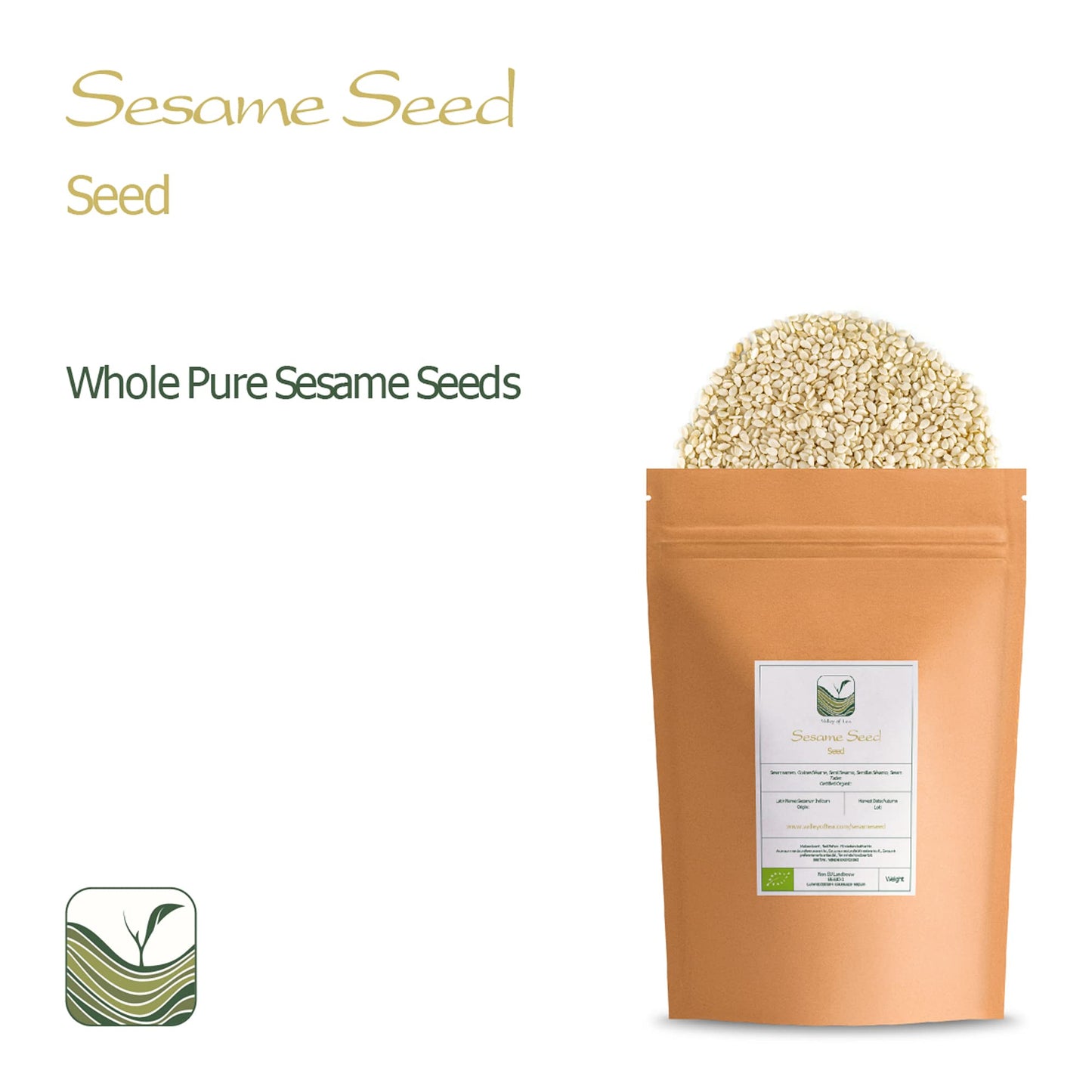 Sesame Seed White Organic Quality - Raw And Shelless - Organic Sesame Seeds Raw Sesame Seeds Organic Sesam Sesame White Seeds Wh