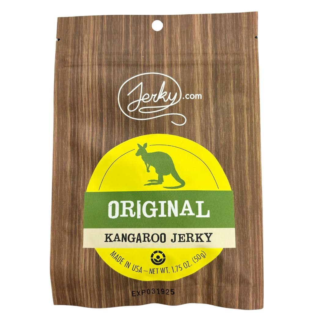 Jerky.Com Original Kangaroo Exotic Jerky - Premium High-Protein Exotic Snack, Tender & Flavorful, 100% Natural Ingredients, Perf
