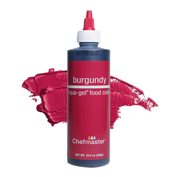 Chefmaster Burgundy Liqua-Gel Food Coloring | Professional-Grade Dye | 10 Fl Oz | Fade-Resistant, Easy-to-Use