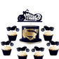 Laventy 25 Pcs Motorcycle Cake Topper Scooter Cupcake Toppers Motorcycle Happy Birthday Cake Topper For Mans Birthday Party Or B