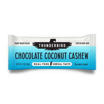 Thunderbird Energetica Energy Bars, Bar Chocolate Coconut Cashew, 1.7 Ounce, Fruit & Nut Nutrition Bars - No Added Sugar, Grain
