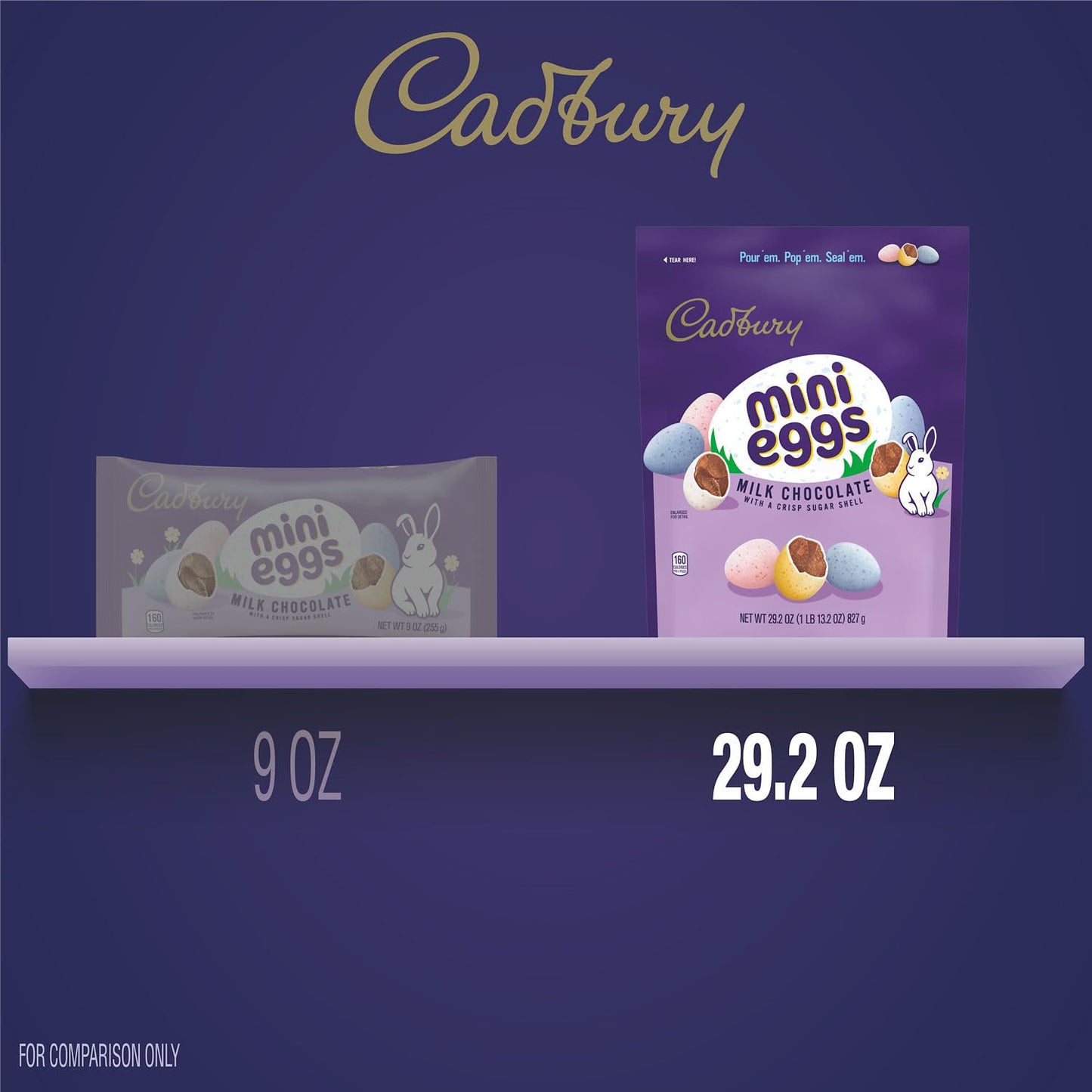 CADBURY MINI EGGS Milk Chocolate, Easter Candy Bag, 29.2 oz