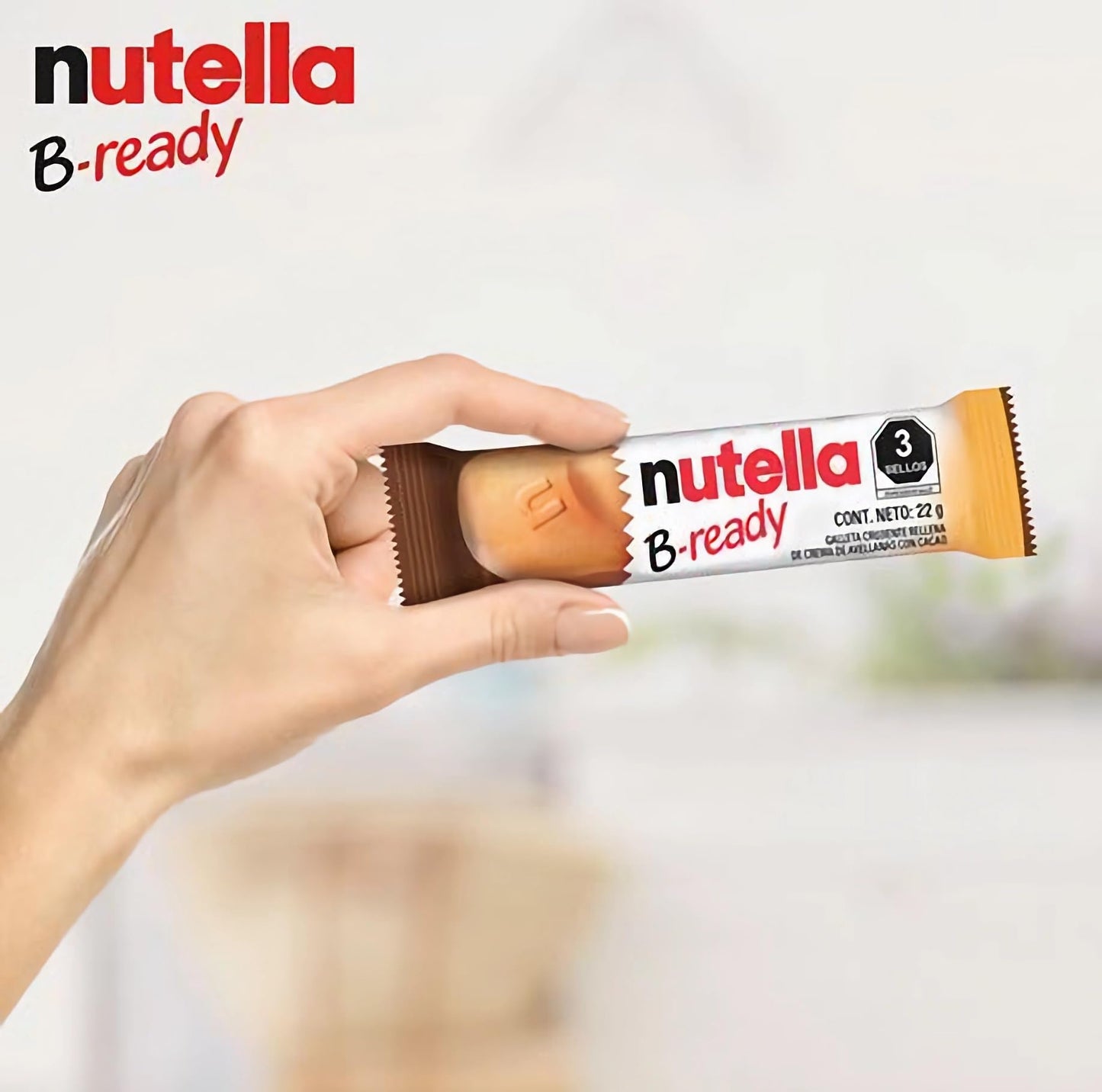 Ferrero: ''Nutella B-Ready '' A Crisp Wafer Of Bread In The Form Of Mini Baguette Stuffed With A Creamy Nutella 15 Pieces 10.13