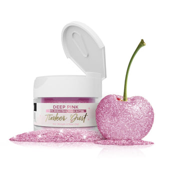 Bakell - Deep Pink Tinker Dust (5g, 1x Jar) Edible Glitter for Food, Desserts, and Beverages!