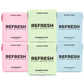 Refresh Gum, Xylitol, Natural, Sugar Free, Plastic Free, Natural Flavors & Organic Ingredients, Plant-Based, Non Gmo, Peppermint, Garden Mint & Raspberry Variety Pack, 12 Pcs, 6 Pack