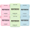 Refresh Gum, Xylitol, Natural, Sugar Free, Plastic Free, Natural Flavors & Organic Ingredients, Plant-Based, Non Gmo, Peppermint, Garden Mint & Raspberry Variety Pack, 12 Pcs, 6 Pack