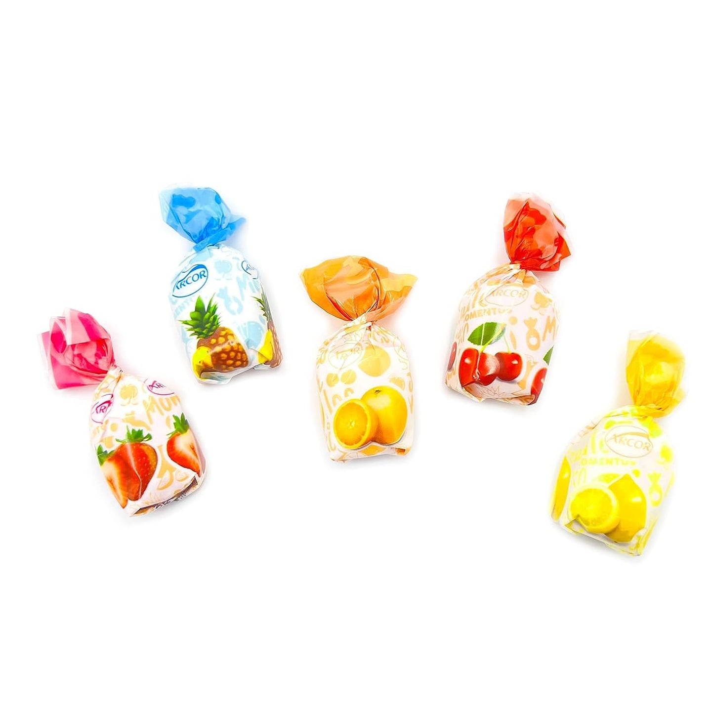 Assorted Fruit Filled Hard Candy - 1 Pound Bulk Pack (About 75 Count) - Individually Wrapped Assorted Fruit Candies - Classic Fl