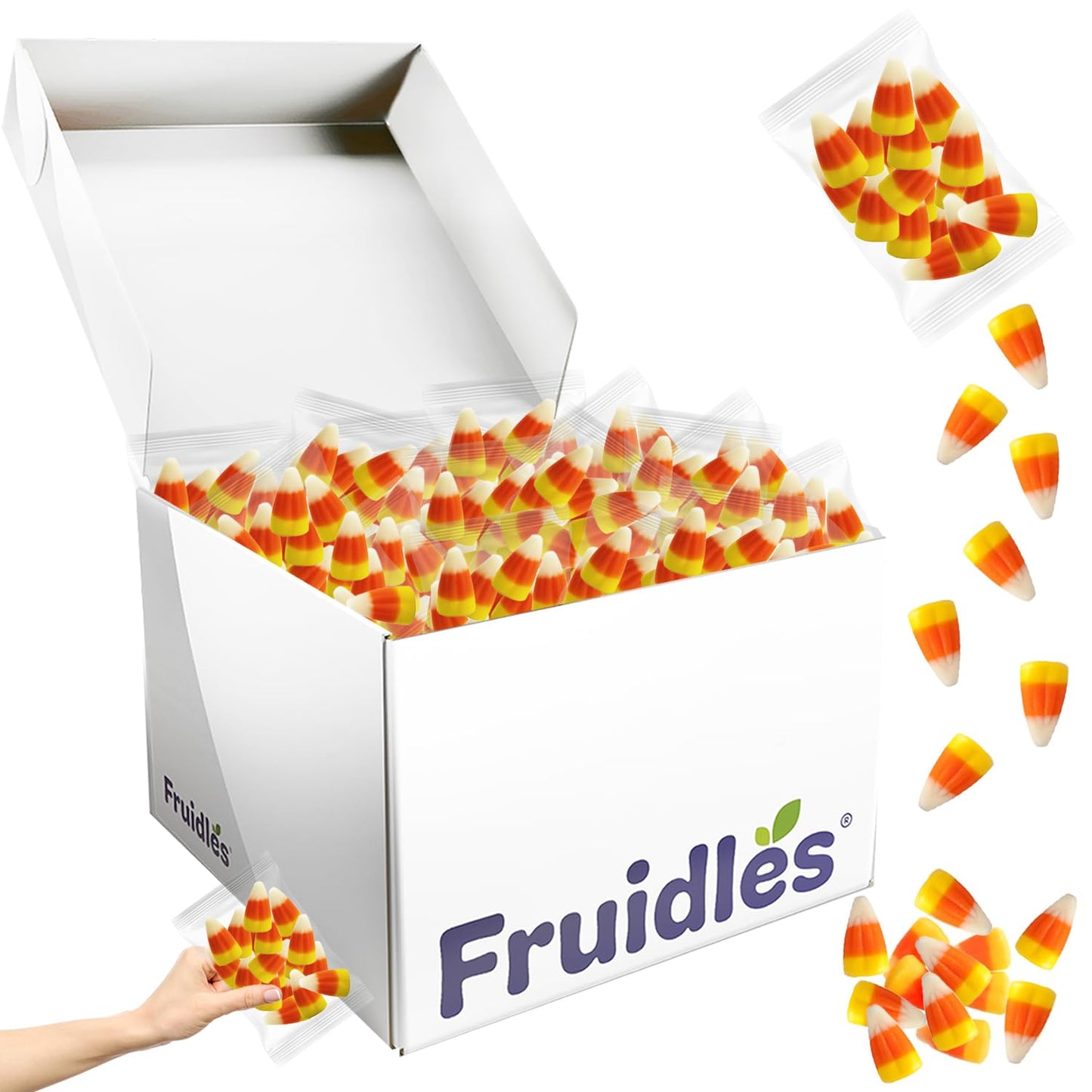 Fruidles Halloween Candy Corn - 60 Individual 1oz Bags - Classic Halloween Candy for Trick-or-Treaters, Made in USA (60-Pack)
