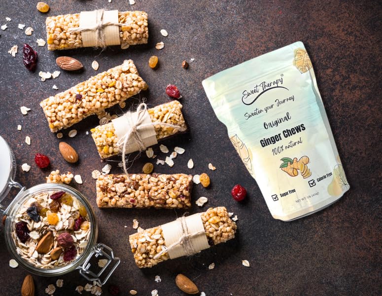 Sweet Therapy Sugar Free Ginger Chews - Zero Sugar Candy, Delicious Snack, Calorie Free Treats
