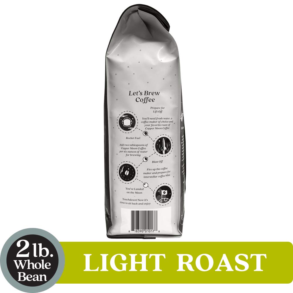 Copper Moon Light Roast Whole Bean Coffee, Bean Me Up, 2 Lb