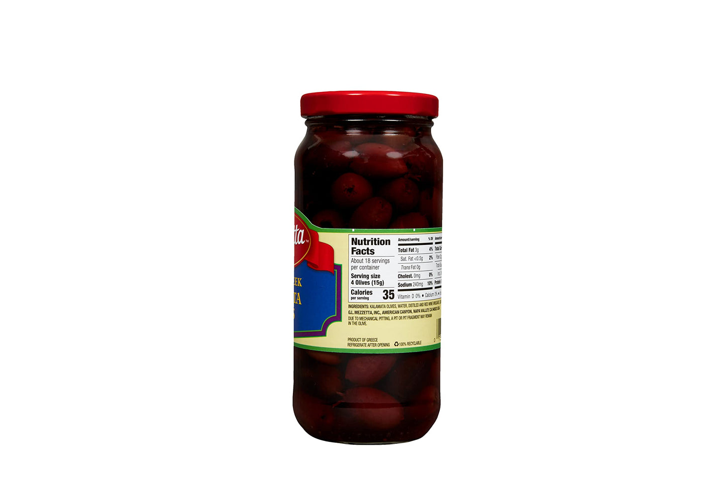Mezzetta Savory Pitted Greek Kalamata Olives | Gluten Free, Keto | 9.5 Fluid Ounce Jar (Pack Of 2)