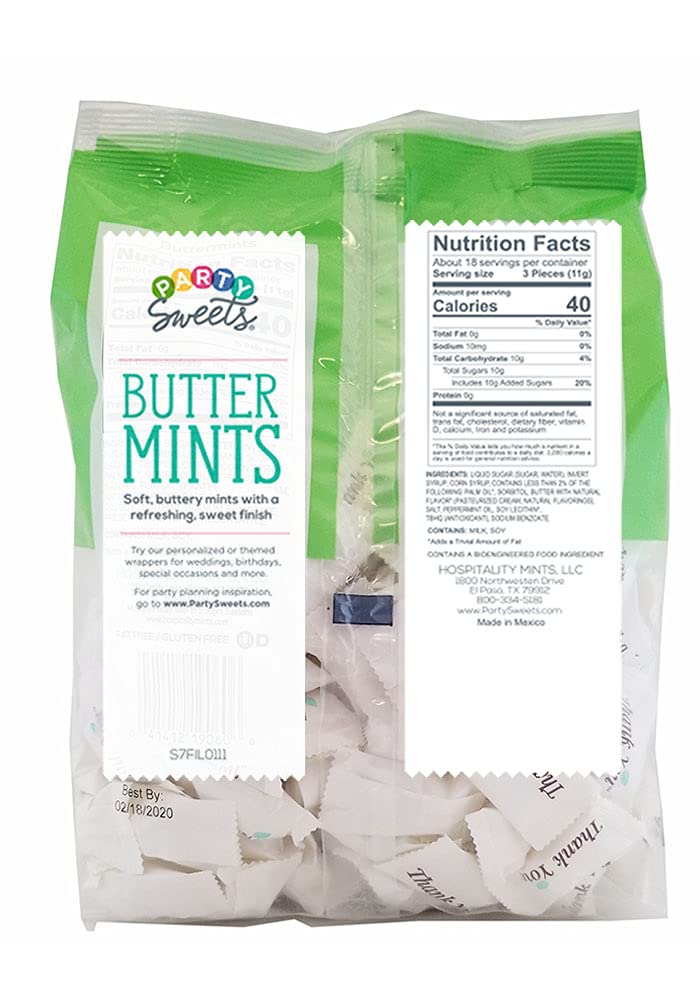 Hospitality Mints Thank You Buttermints Candies, 26 Oz Bag (Pack of 2)