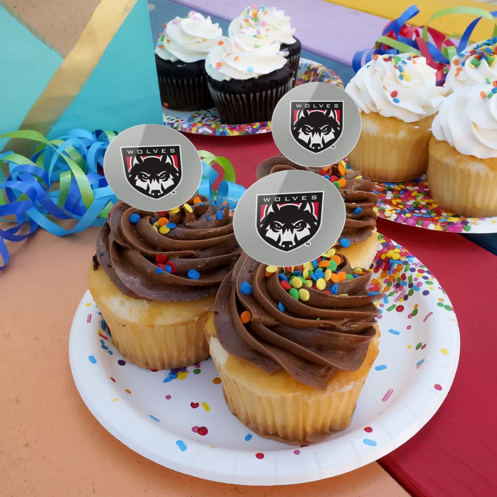 Western Oregon University Secondary Logo Cupcake Picks Toppers Decoration Set Of 6