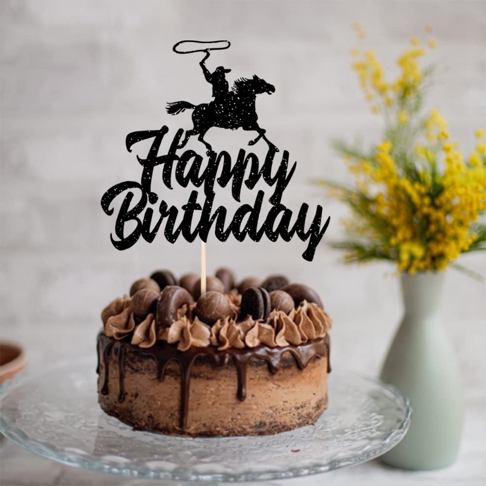 Bekaterea Cowboy Cake Topper, Riding Cowboy Birthday Cake Decorating, Western Themed Cake Decorating, Baby Shower Cake Decoratin