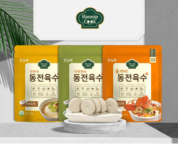 Hannipcook Korean Coin Broth Stock Tablet 0.14Oz/4G X 20 Count/Basic Base Soup Stock  (Seafood+Red Snow Crab)