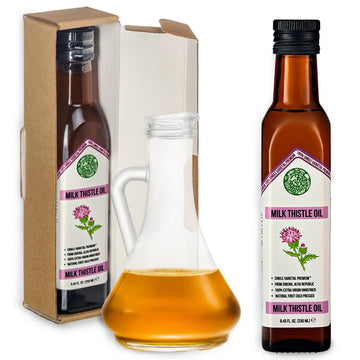 Siberian Green Milk Thistle Oil – 250Ml Single Varietal Seed Oil – Extra Virgin Unrefined Cold Pressed Food-Grade Formula From Siberia Altai Golden Mountains