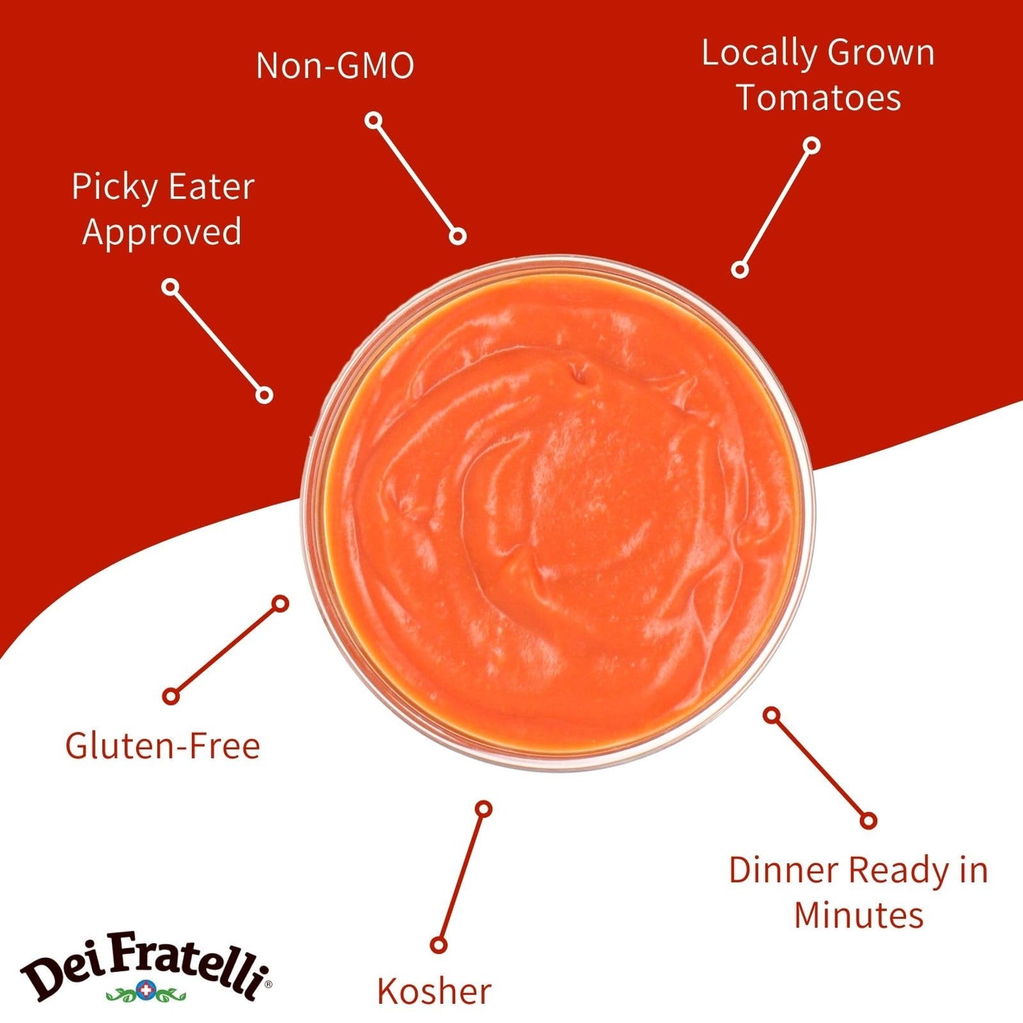 Dei Fratelli Tomato Soup (10.75 Oz. Cans; 12 Pack) - Gluten Free - 5Th Generation Recipe