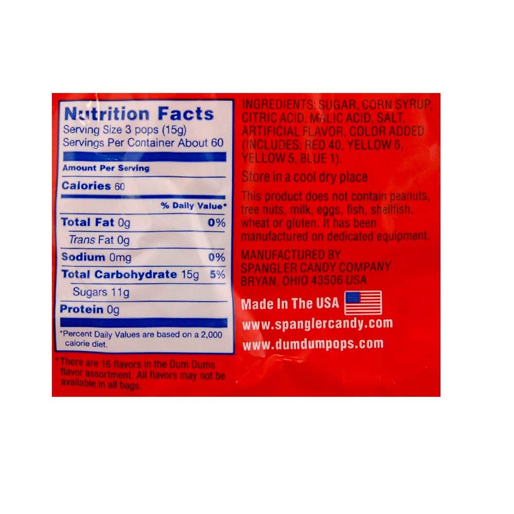 Dum Dum Pops 180 Ct Bag - Assorted Flavors