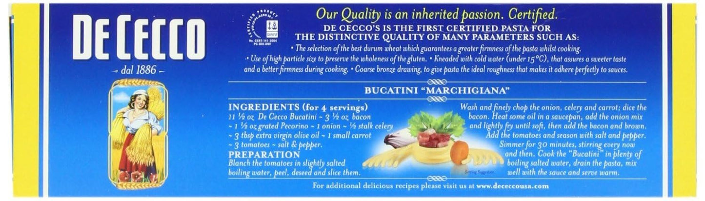 De Cecco Pasta Bucatini