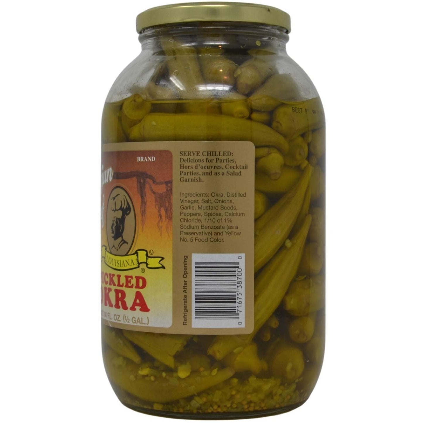Cajun Chef Pickled Okra - Versatile Garnish for Dishes - 64 Fl Oz (Pack of 1)