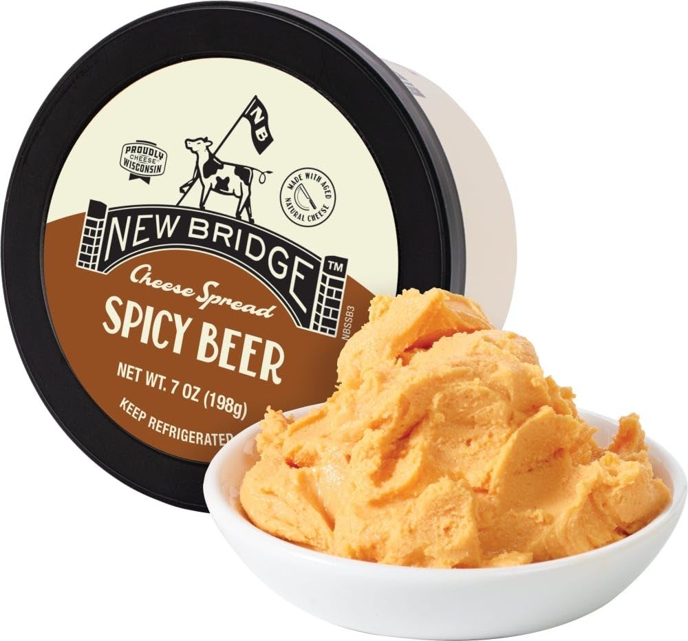 New Bridge Cheese Spread, Spicy malt-inspired Flavor, 7 oz, 12 Pack