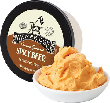New Bridge Cheese Spread, Spicy malt-inspired Flavor, 7 oz, 12 Pack