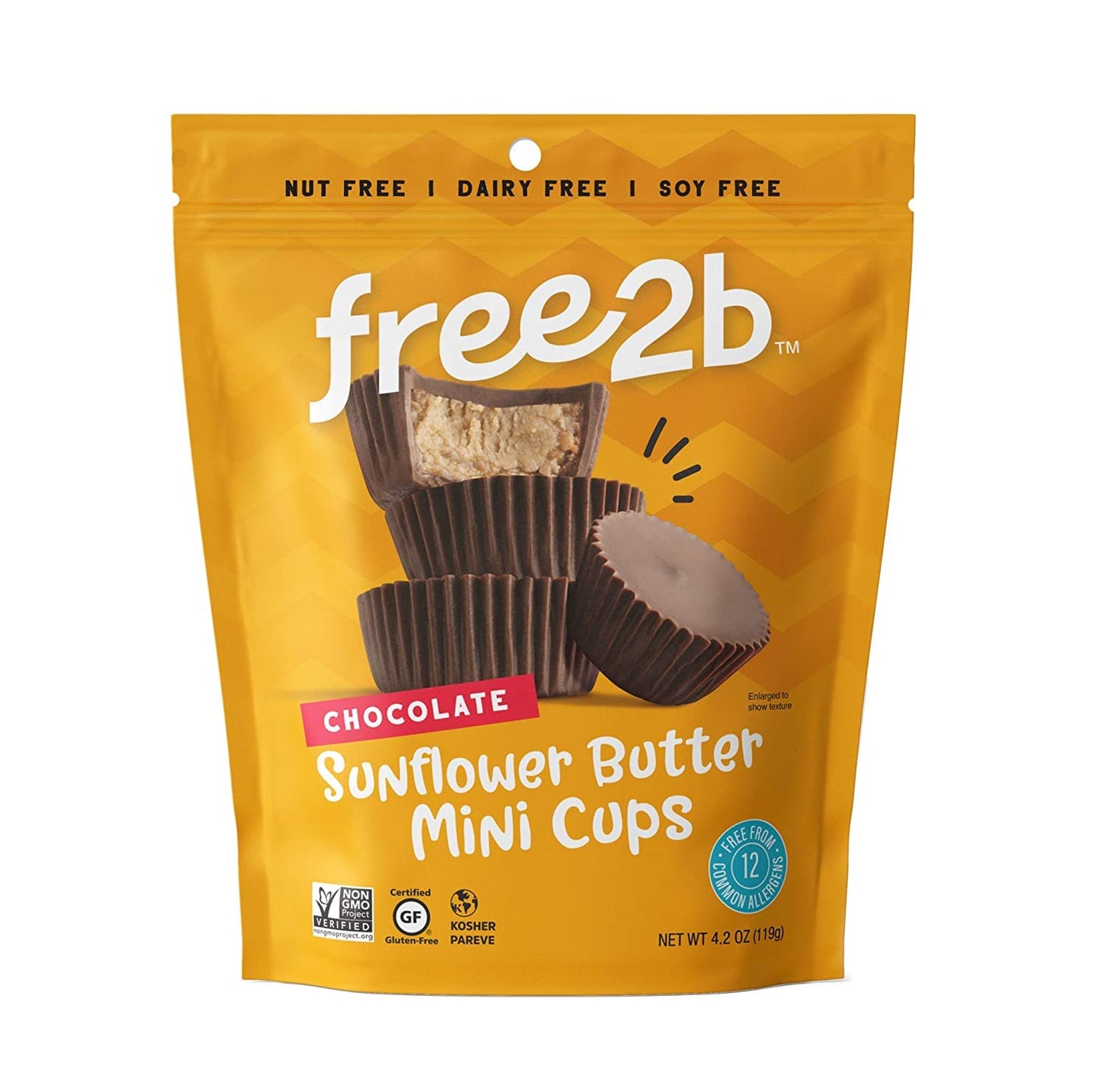 Free 2B Chocolate Sun Cups Minis Gluten-Free Dairy-Free Nut-Free And Soy-Free - 4.2 Oz (Pack Of 1)